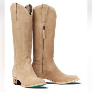 LANE WOMEN'S PLAIN JANE SUEDE TALL WESTERN BOOTS - ROUND TOE